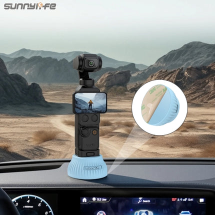 Sunnylife Silicone Stand Base for DJI Osmo Pocket 4 3 Desktop Stabilizer Holder Car Console Support Stand for Vlog Travel Daily Use OveerUps