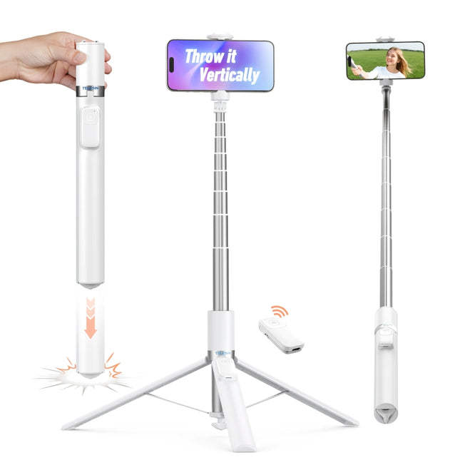 Telesin 1.8m Gravity-Activate Extendable Selfie Stick Monopod Tripod Stand w/ Remote for Smartphone iPhone & Android Devices P1-TSS-002 Telesin