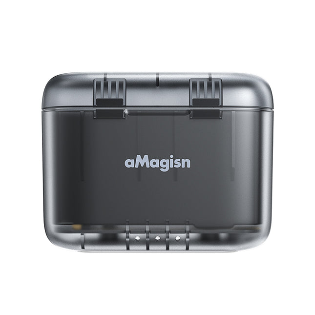 aMagisn 2-Slot Transparent Shell Battery Storage Charger for Insta360 X4 Camera AD13-A aMagisn