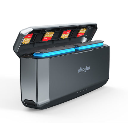 aMagisn 2-Slot Storage Battery Charger & Power Bank 7710mAh for Insta360 X3 Cameras & Digital Devices AX13