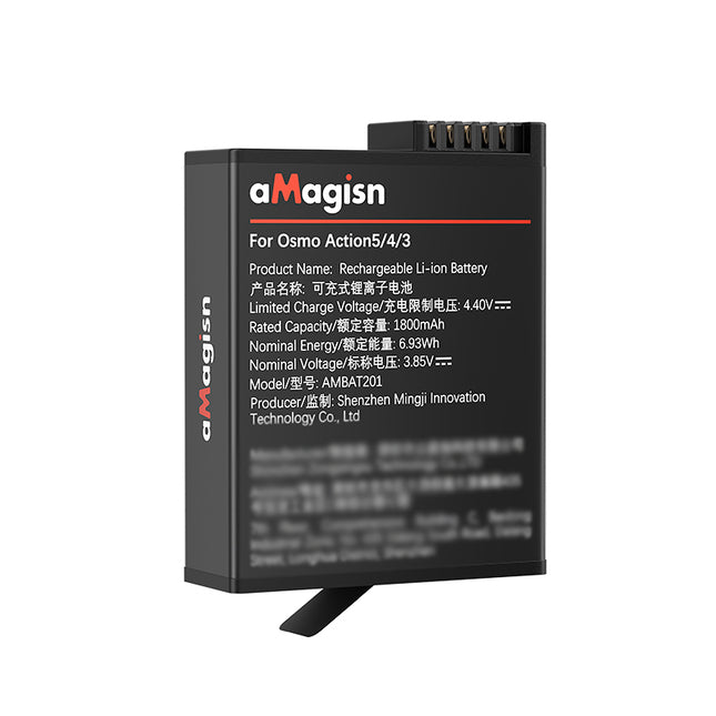 aMagisn Rechargeable Battery for DJI Osmo Action 5 Pro, 4, 3 Cameras AA11 aMagisn