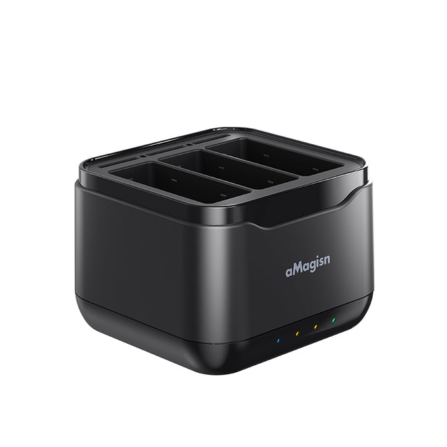 aMagisn 3-Slot Desktop Battery Charger for Gopro Hero 13 Camera AP17 aMagisn