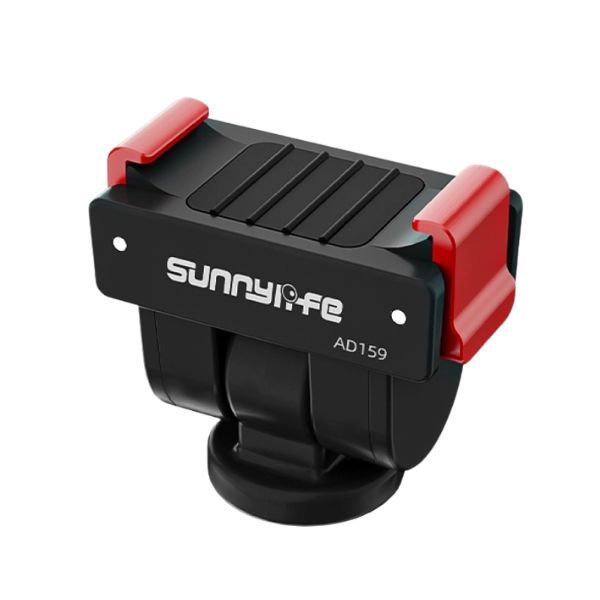 Sunnylife Quick Release Adapter Mount for DJI Osmo Pocket 4 3 180° Tilt 1/4 Thread Selfie Stick Stand for Vlog Travel Outdoor Use OP4-AD159 OveerUps