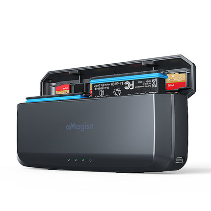 aMagisn 2-Slot Storage Battery Charger & Power Bank 7710mAh for Insta360 X3 Cameras & Digital Devices AX13