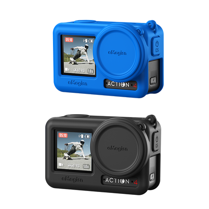 aMagisn Silicone Cover Case w/ Strap for DJI Osmo Action 4, 3 Cameras AA06