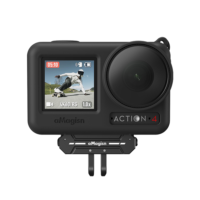 aMagisn Silicone Cover Case w/ Strap for DJI Osmo Action 4, 3 Cameras AA06 aMagisn