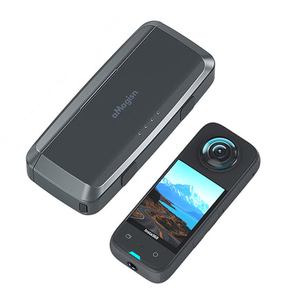 aMagisn 2-Slot Storage Battery Charger & Power Bank 7710mAh for Insta360 X3 Cameras & Digital Devices AX13
