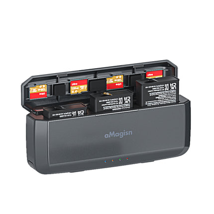 aMagisn 3-Slot Storage Battery Charger & Power Bank 7710mAh for DJI Osmo Action 4, 3 Cameras & Digital Devices AA08