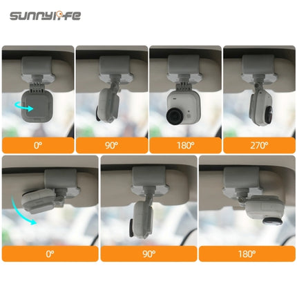 Sunnylife Magnetic Car Sun Visor Mount for Insta360 GO Ultra 360 Rotation 180 Tilt Camera Holder Quick Release Bracket for Driving Vlog Use OveerUps