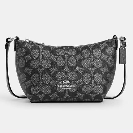 Coach Zip-Top in Signature Canvas – Functional & Chic Everyday Crossbody Bag for Women CW338