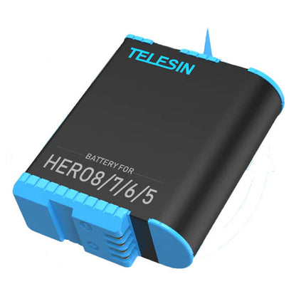 Telesin 3-Slot Charging Box Storage Battery Charger w/ 2x Batteries for GoPro Hero 8, 7, 6, 5 Cameras Telesin
