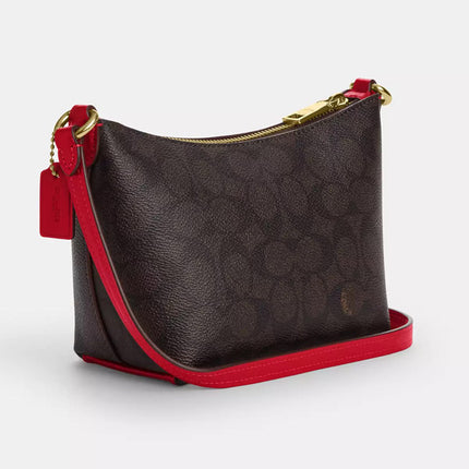 Coach Zip-Top in Signature Canvas – Stylish & Practical Crossbody Bag for Women CX604