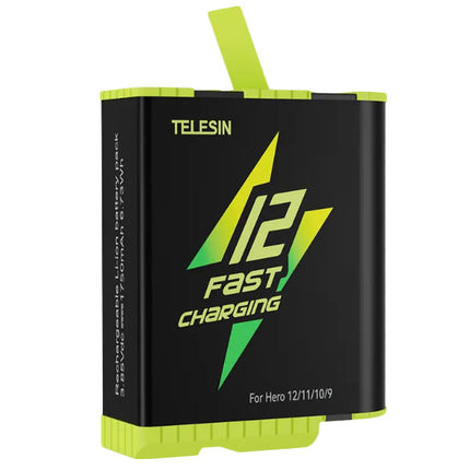 Telesin Fast-Charge Battery for GoPro Hero 12, 11, 10, 9 Cameras Telesin