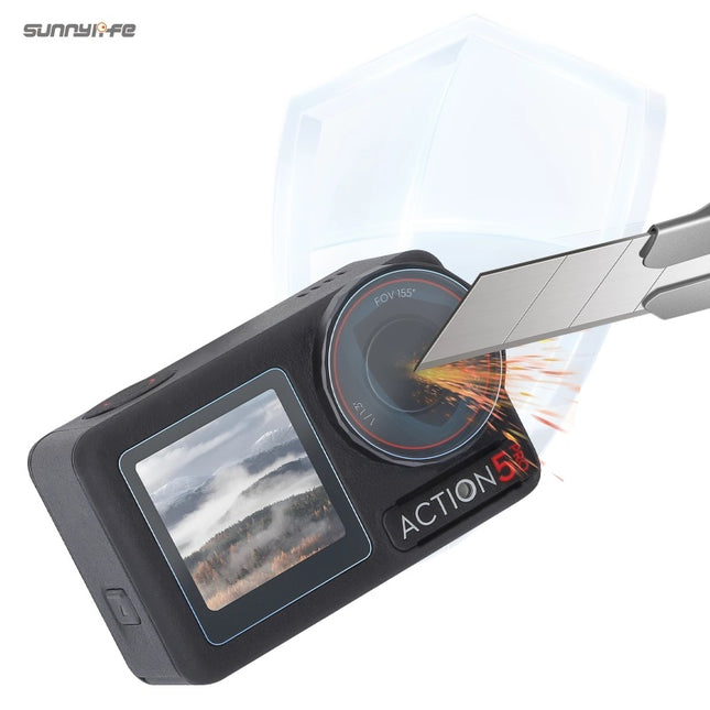 Sunnylife Tempered Glass Protector for DJI Osmo Action 5 Pro Camera OA5-BHM883/OA5-BHM884 Sunnylife