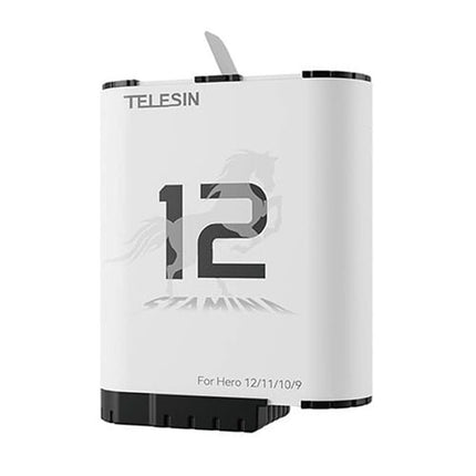 Telesin 1720mAh Stamina Rechargeable Battery Replacement for Gopro Hero 12, 11, 10, 9 Cameras GP-HPB-012