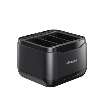 aMagisn 3-Slot Desktop Battery Charger for Gopro Hero 12 11 10 9 Cameras AP06 Camera Batteries & Chargers