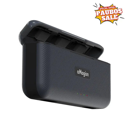 aMagisn GoPro Hero 12 11 10 9 Fast Charging Case Battery Charger with SD Card Storage OveerUps