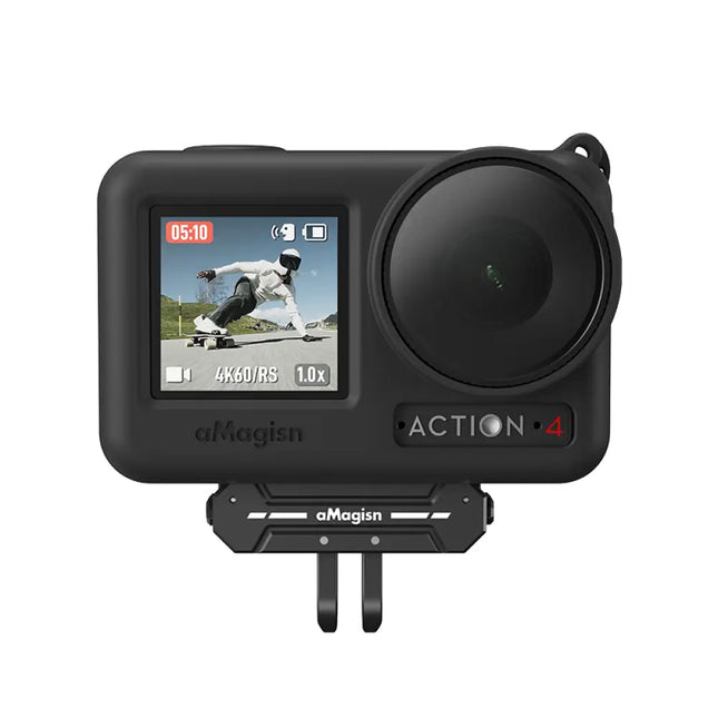 aMagisn Silicone Cover Case w/ Strap for DJI Osmo Action 4, 3 Cameras AA06 aMagisn