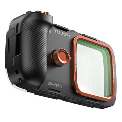 Telesin Underwater Diving Case 5.4-6.9" w/ Remote for Smartphone iPhone & Android Devices P4-WTP-06 Telesin