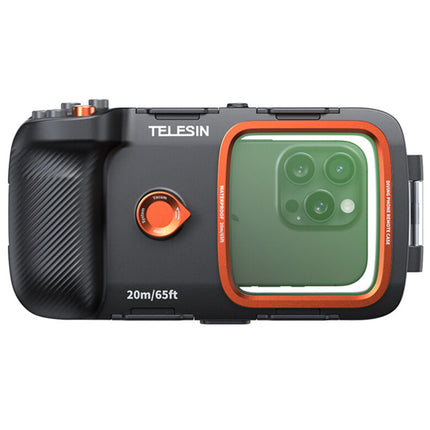 Telesin Underwater Diving Case 5.4-6.9" w/ Remote for Smartphone iPhone & Android Devices P4-WTP-06 Telesin