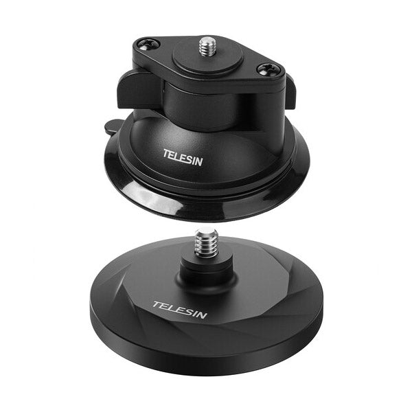 Telesin Suction Cup w/ Magnetic Base Stand for Action Cameras Telesin