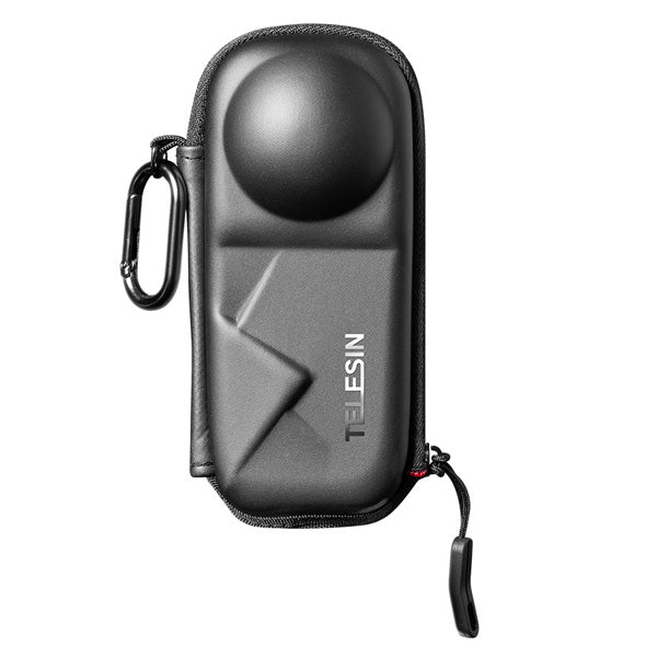 Telesin Mounting Portable Semi-Open Zipper EVA Bag w/ Carabiner for Insta360 X5, X4 Cameras S6-PRC-19-TIS Telesin