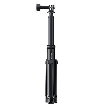 Telesin New Edition Extendable Aluminum Stick Monopod w/ Foldable Tripod Stand & Remote Clip for Action Cameras Telesin