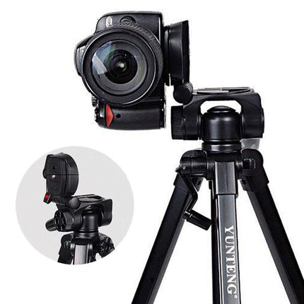 Yunteng VCT-668 Adjustable Tripod Stand for Camcorders, Mirrorless, SLR Cameras Yunteng