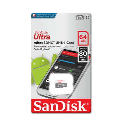 Sandisk Ultra 100mb/s MicroSD Memory Card for Cameras and Smartphone Devices Sandisk