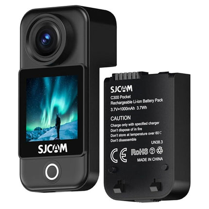 SJCAM C300 Pocket 4K 20MP 1000mAh Wearable Action Camera w/ Accessories SJCAM