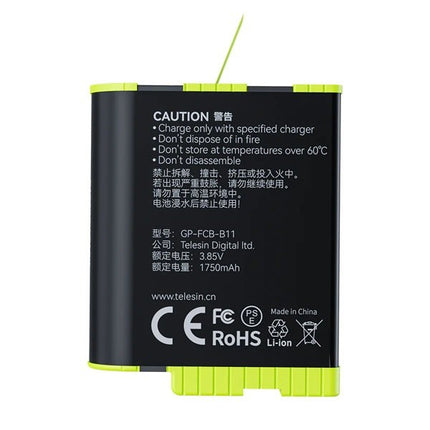 Telesin Fast-Charge Battery for GoPro Hero 12, 11, 10, 9 Cameras Telesin