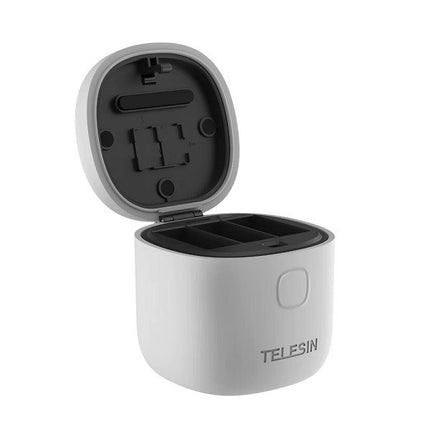 Telesin 3-Slot Allin Box Battery Charger w/ Card Reader for GoPro Hero 12, 11, 10, 9 Cameras Telesin