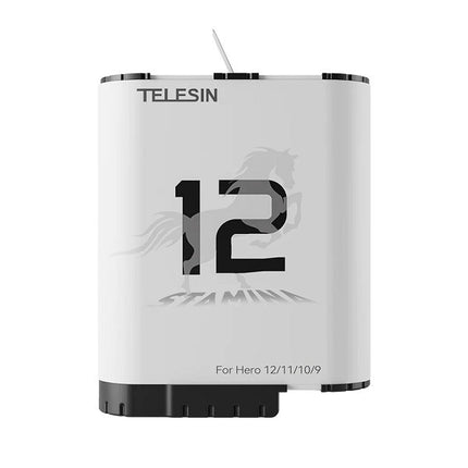 Telesin 3-Slot Endurance Charger w/ 2x Stamina Batteries for GoPro Hero 12, 11, 10, 9 Cameras Telesin