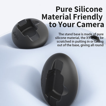 aMagisn Vertical Silicone Holder for Insta360 X5 X4 – Stable Mount Anti-Scratch Protection AD07