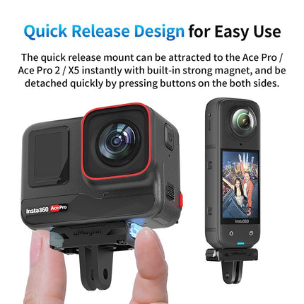 aMagisn Insta360 X5 / Ace Pro / Pro 2 Magnetic Mount with Claw Lock – Lightweight, Secure, Durable