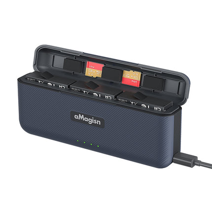 aMagisn Portable Fast Charging Box for Insta360 Ace Pro 2 Batteries and SD Cards Organizer