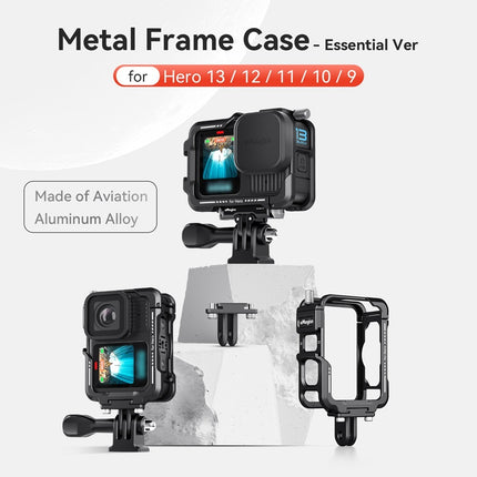 aMagisn Metal Frame Case for GoPro Hero 13 12 11 10 9 – Lightweight Aluminum Protective Cage AP09