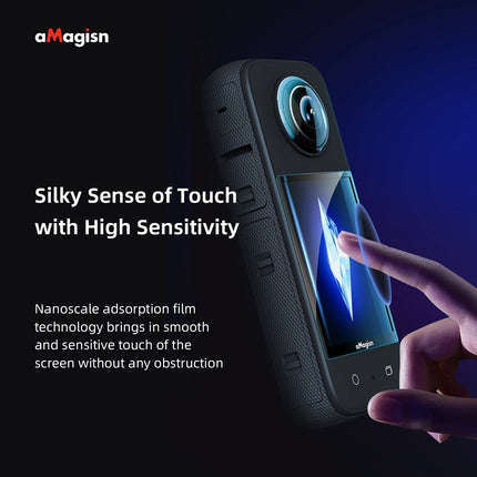 aMagisn Tempered Glass Screen Protector for Insta360 X3 – 9H Hardness, Anti-Scratch, HD Clarity
