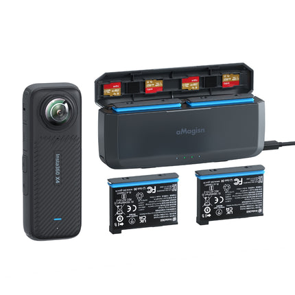 aMagisn Insta360 X4 Power Bank Dual Charger 7710mAh PD3.0 20W for Batteries & Mobile Devices