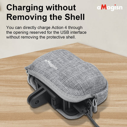 aMagisn Protective Camera Bag for DJI Osmo Action Osmo 5 Pro/4/3 – Compact Shockproof Shell Case
