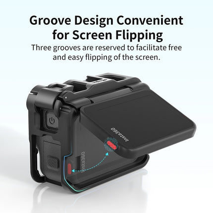 aMagisn Protective Frame for Insta360 Ace Pro & Ace Pro 2 - Horizontal Vertical Mount, Cold Shoe