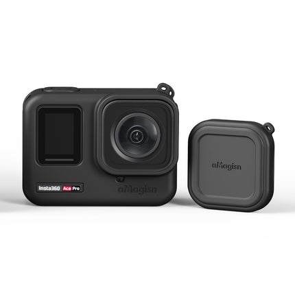 aMagisn Silicone Protective Frame Case for Insta360 Ace & Ace Pro Camera w/ Lens Cover