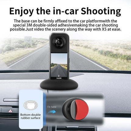 aMagisn Vertical Silicone Holder for Insta360 X5 X4 – Stable Mount Anti-Scratch Protection AD07