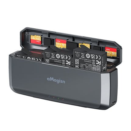 aMagisn 3-Slot Storage Battery Charger & Power Bank 7710mAh for Insta360 Ace Pro, Ace Cameras & Digital Devices AC11