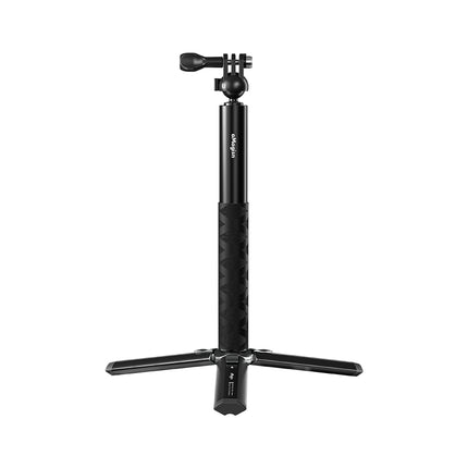 aMagisn Selfie Stick for Action Cameras - Tripod Head & 3-Prong Mount Rotatable 70/120cm Monopod