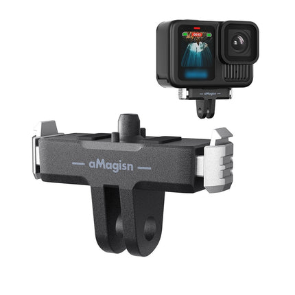aMagisn Plastic Quick Release Mount for GoPro Hero 13 with Built-in Magnet and Secure Lock
