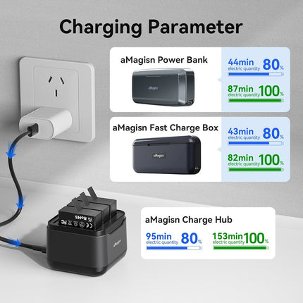aMagisn Cold Weather Battery for GoPro Hero 13 – 2100mAh High Endurance Backup Pack