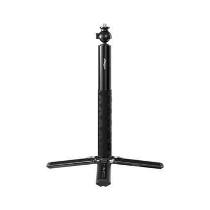 aMagisn Selfie Stick for Action Cameras - Tripod Head & 3-Prong Mount Rotatable 70/120cm Monopod