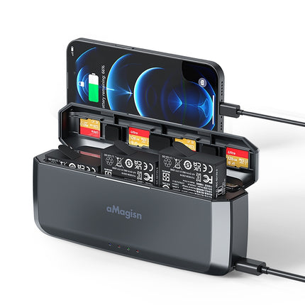 aMagisn 3-Slot Storage Battery Charger & Power Bank 7710mAh for Insta360 Ace Pro, Ace Cameras & Digital Devices AC11