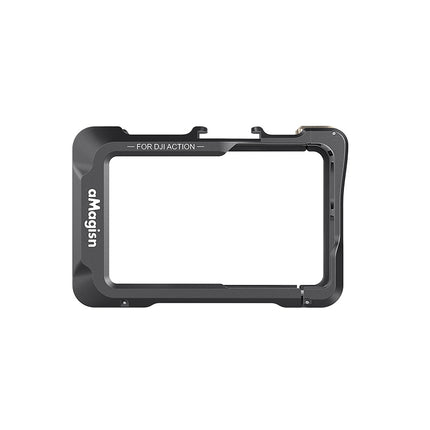 aMagisn Metal Frame for DJI Action 5/4/3 – Full Access Design with Cold Shoe & Buckle Lock